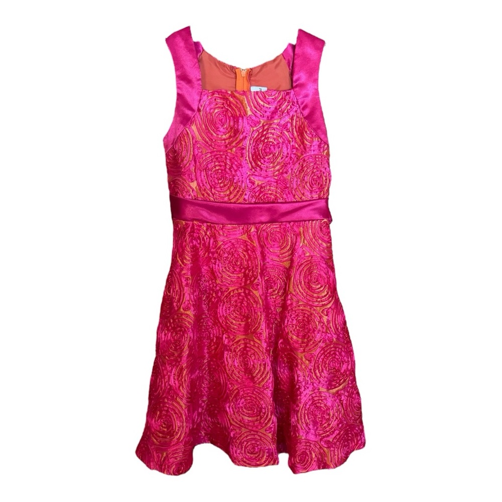 Rare Editions Girls Size 8 Fuchsia/Orange Sleeveless Dress -New with Tag